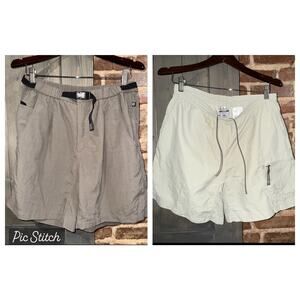 Columbia GRT Men's Hiking Shorts Bundle of 2 Sz M Granola Outdoor EUC Belt/cord